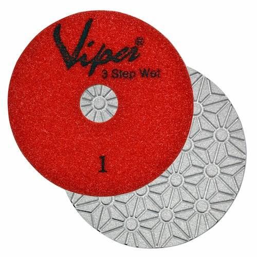 Viper 3-Step Diamond Granite Wet Polishing Pad, 4 in, Step 1