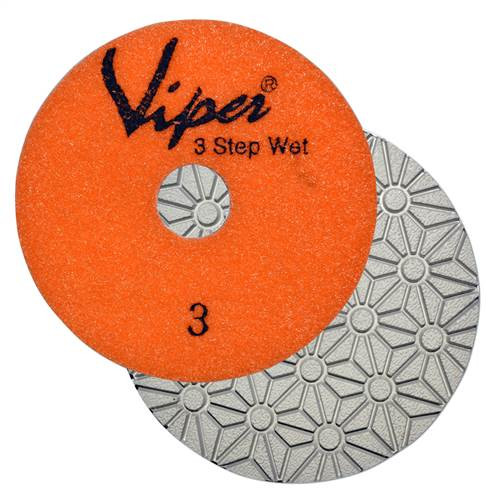 Viper 3-Step Diamond Granite Wet Polishing Pad, 4 in, Step 3