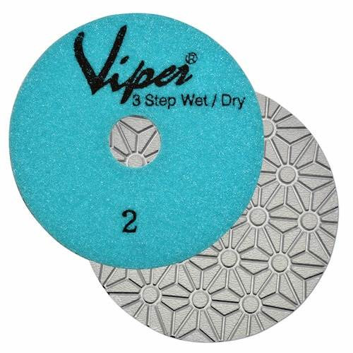 Viper 3-Step Diamond Granite Dry Polishing Pad, 4 in, Step 2