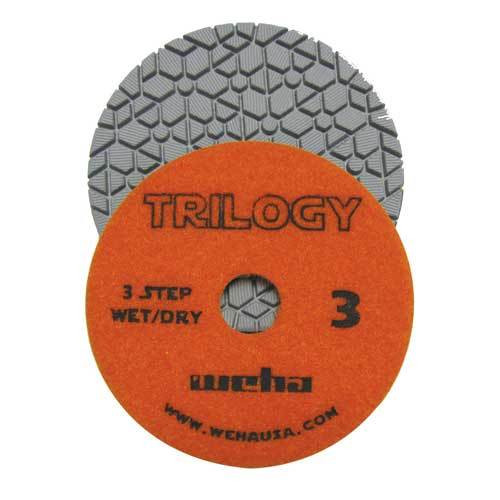 Weha Trilogy 3-Step Dry Diamond Polishing Pad, 4 in, Step 3