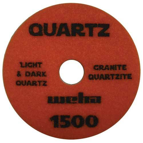 Weha 7-Step Quartz Diamond Polishing Pad, Orange, 4 in, 1,500 Grit