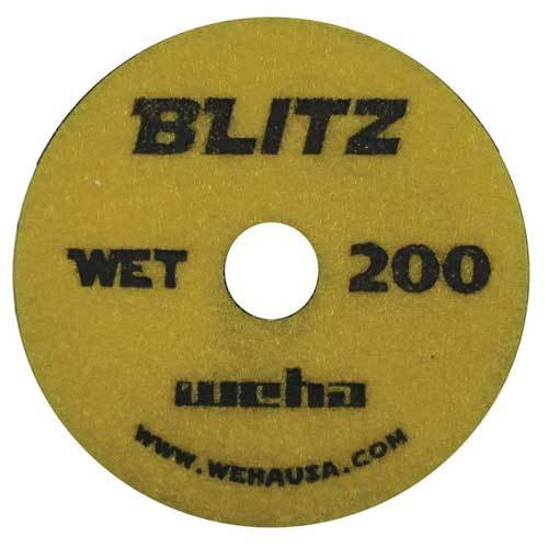 Weha Blitz 7-Step Wet Polishing Pad, Yellow, 4 in, 200 Grit