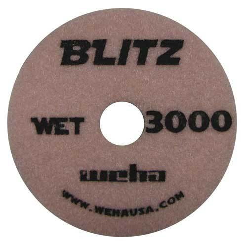 Weha Blitz 7-Step Wet Polishing Pad, Pink, 4 in, 3,000 Grit