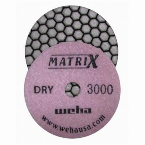 Weha Matrix Honeycomb 7-Step Dry Polishing Pad, Pink, 4 in, 3000 Grit