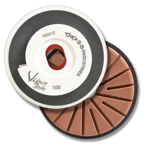 Viper Strike 7-Step Multi-Edge Offset Snail Lock Inline Polishing Wheel, 5-1/2 in, 100 Grit