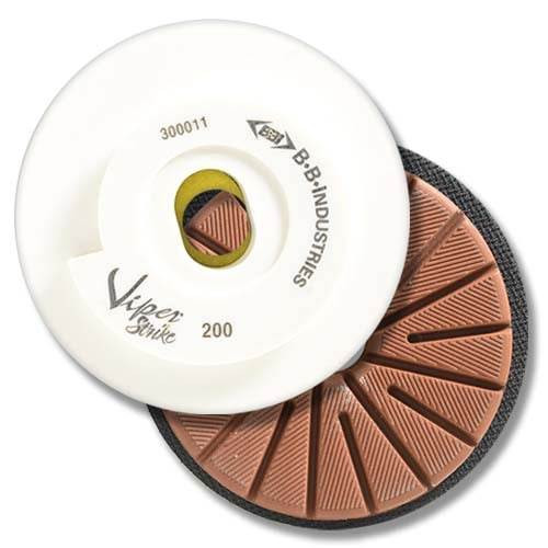 Viper Strike 7-Step Multi-Edge Offset Snail Lock Inline Polishing Wheel, 5-1/2 in, 200 Grit