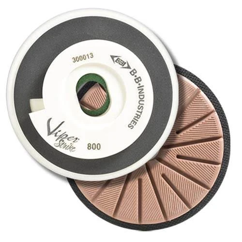 Viper Strike 7-Step Multi-Edge Offset Snail Lock Inline Polishing Wheel, 5-1/2 in, 800 Grit