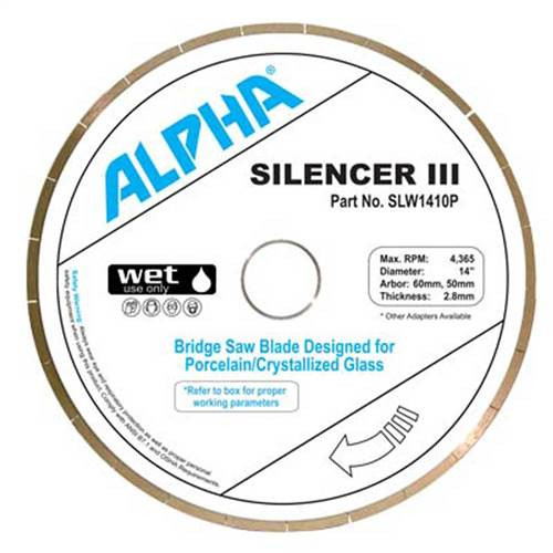 Alpha Silencer III Porcelain/Crystallized Glass Blade, 16 in