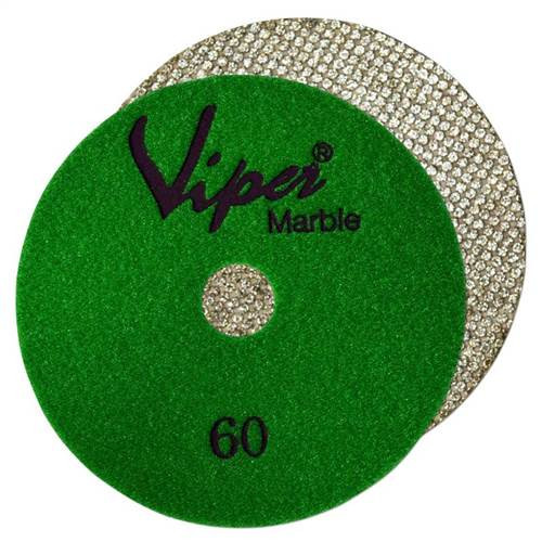Viper 7-Step Flex Electroplated Marble Polishing Pad, 5 in, 60 Grit