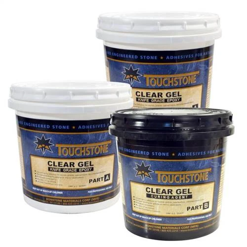 Touchstone Clear Gel Knife Grade Epoxy Adhesive, 2 qt A, 1 qt B