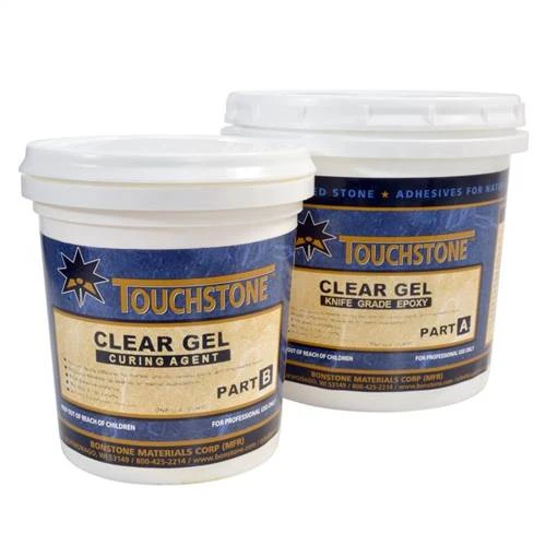 Touchstone Clear Gel Knife Grade Epoxy Adhesive, 1 qt A, 1 Pt B