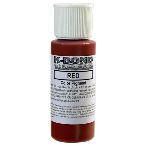 K-Bond Polyester Adhesives Color Paste, Red 2 oz Squeeze Bottle