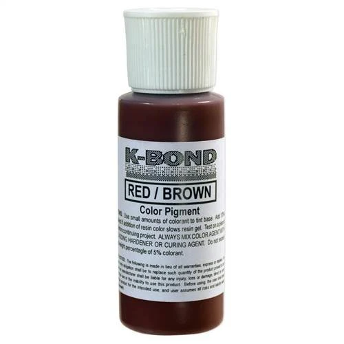 K-Bond Polyester Adhesives Color Paste, Red/Brown 2 oz Squeeze Bottle