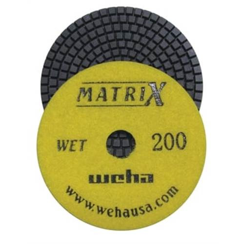 Weha Matrix 7-Step Wet Polishing Pads, 4 in, 200 Grit