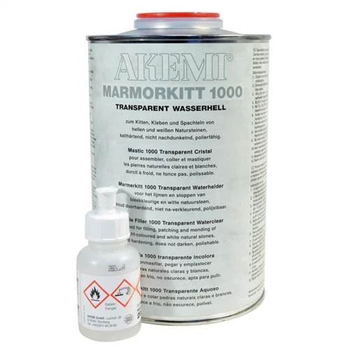 Akemi Marmorkitt 1000 Water Clear Flowing Polyester Adhesive, 1 qt