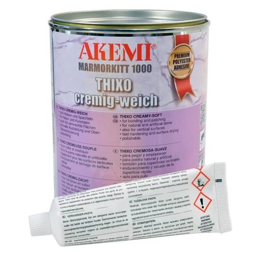 Akemi Thixo White Knife Grade Polyester Adhesive, 1 qt
