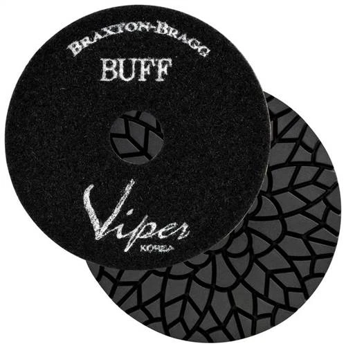 Viper Diamond Granite Wet Polishing Pad, 4 in, Buff Dark Stone