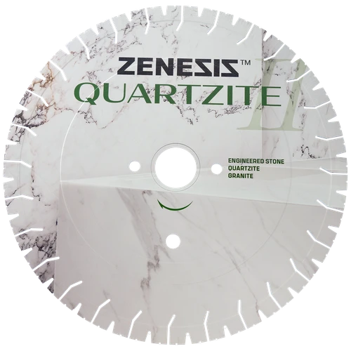 Zenesis Quartzite 2 Bridge Saw Blade, 14 in, 50/60mm, Breton, Donatoni Pinholes