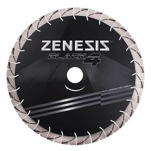 Zenesis Black 4 Diamond Granite Bridge Saw Blade, 14 in