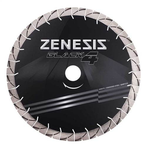 Zenesis Black 4 Diamond Granite Bridge Saw Blade, 18 in