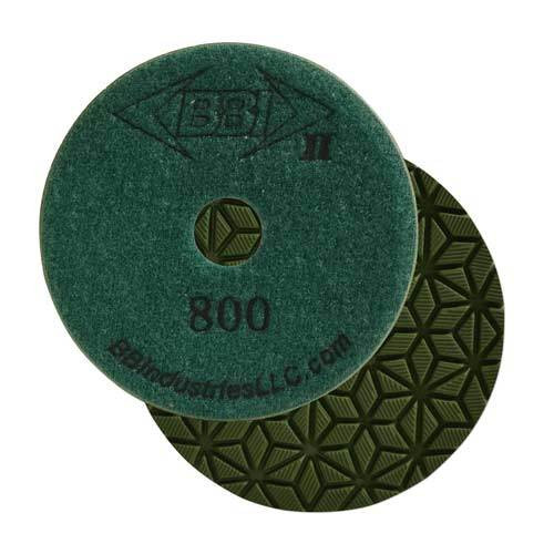 BBI 2 7-Step Wet Polish Pad 4 in, 800 Grit, Green
