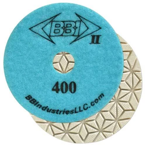 BBI 2 7-Step White Resin Pad 4 in, 400 Grit, Lt. Blue