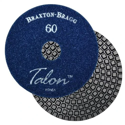 Talon 7-Step Diamond Edge Granite Wet Polishing Pad, 4 in x 4mm, 60 Grit