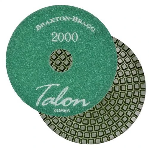 Talon 7-Step Diamond Edge Granite Wet Polishing Pad, 4 in x 4mm, 2000 Grit
