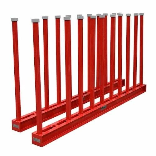 Hercules Slab Rack White Rubber, Red (2 racks and 20 poles)