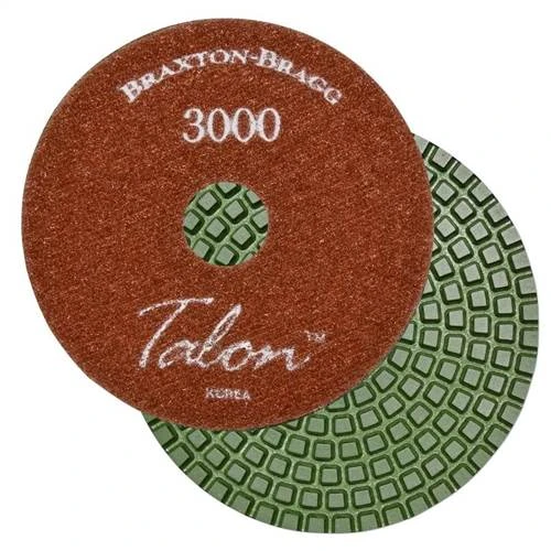 Talon 7-Step Diamond Edge Granite Wet Polishing Pad, 4 in x 4mm, 3000 Grit