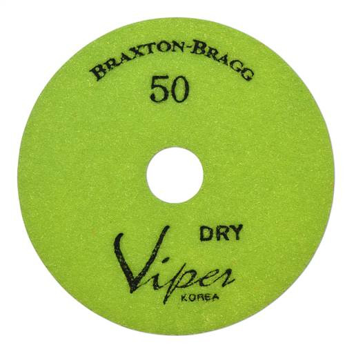 Viper 7-Step Diamond Granite Dry Polishing Pad, 4 in, 50 Grit