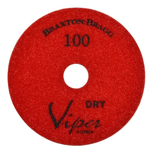Viper 7-Step Diamond Granite Dry Polishing Pad, 4 in, 100 Grit