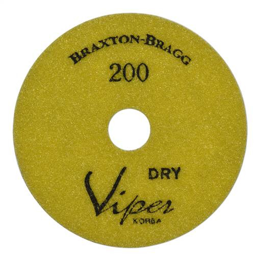 Viper 7-Step Diamond Granite Dry Polishing Pad, 4 in, 200 Grit