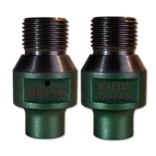 Apexx Reverse Adapter 2 in 1/2 Gas to M12 Green
