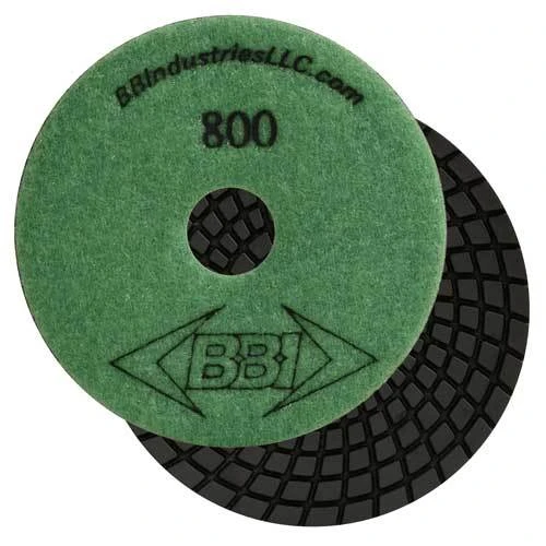 BBI 7-Step Wet Polish Pad 4 in, 800 Grit, Green