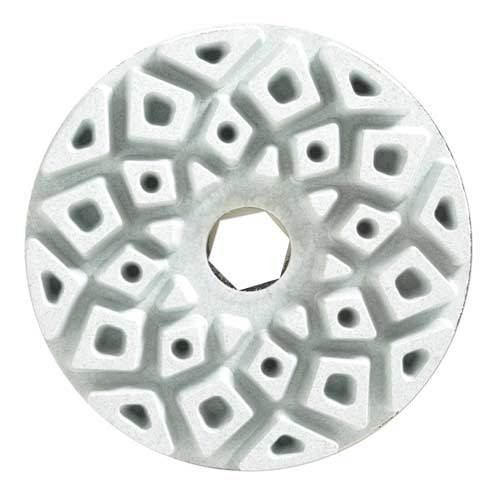 Viper Inline Wheel 6 in, Snail Lock, White Resin, 3000 Grit