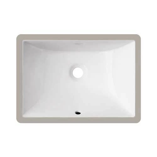 Envy Undermount Porcelain Vanity Sink, Rectangular, White, 16 in x 11 in (Must Buy 3 Pack)