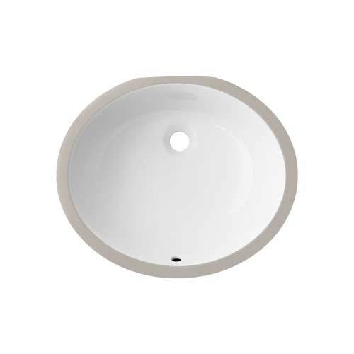Envy Undermount Porcelain Vanity Sink, Oval, White, 17 in x 14 in (Must Buy 3 Pack)