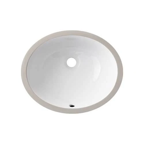 Envy Undermount Porcelain Vanity Sink, Oval, White, 15 in x 12 in (Must Buy 3 Pack)