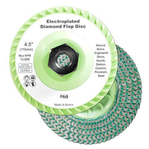 Viper Electroplated Diamond Flap Disc, 4-1/2”, 60 Grit