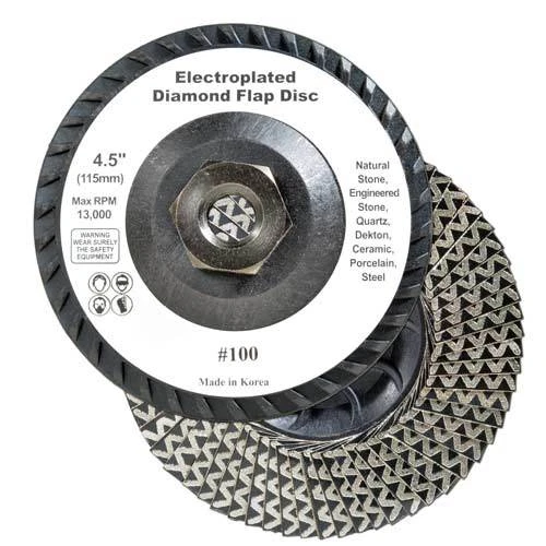 Viper Electroplated Diamond Flap Disc, 4-1/2”, 100 Grit