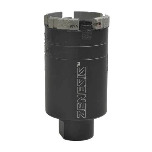 Zenesis Obsidian Dry Core Bit,  5/8 in -11 Thread, 2 In