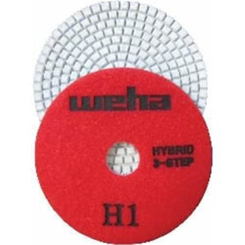 Weha 3-Step Wet/Dry Hybrid Diamond Polishing Pads, 4 in, Step 1