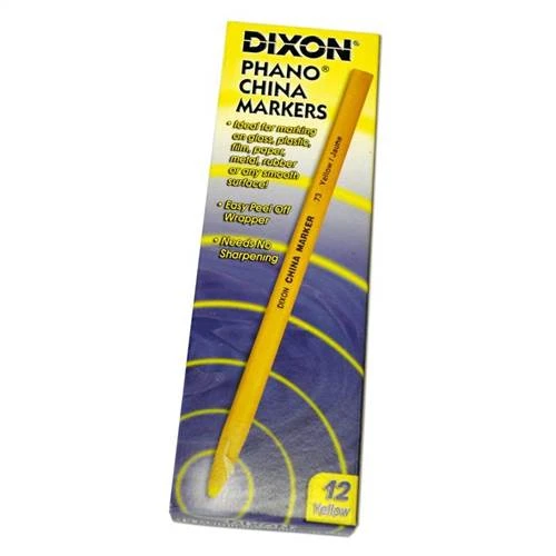 Dixon China Markers, Yellow (12 Per Box)