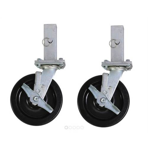 Groves Caster Wheel Set, 8" (2 Rigid & 2 Swivel Casters With Brake)