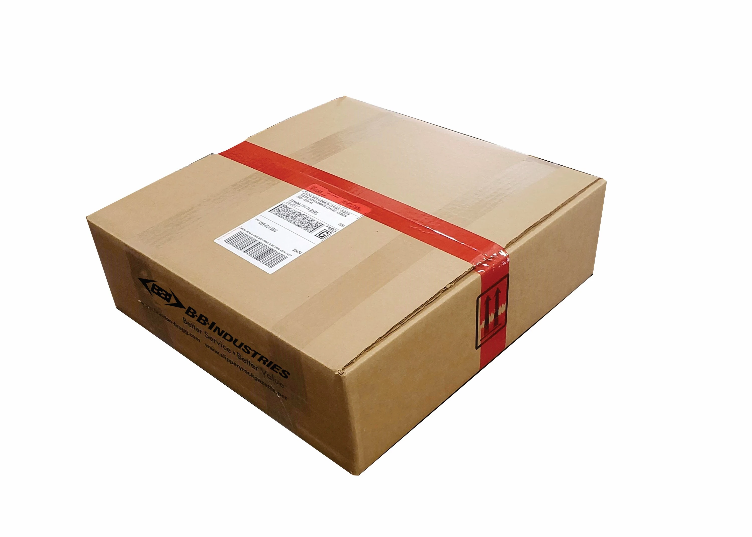 Red taped box
