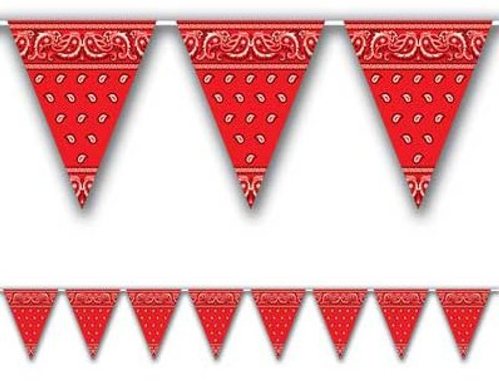 Cowboy Party Decorations Cowboy Bandana Pennant Banner