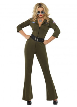 Top Gun Aviator Jumpsuit Womens Costume