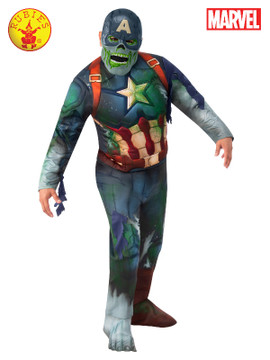 CAPTAIN AMERICA 'WHAT IF?' ZOMBIE DELUXE COSTUME, ADULT