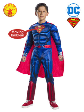 SUPERMAN DELUXE COSTUME WITH LENTICULAR, CHILD